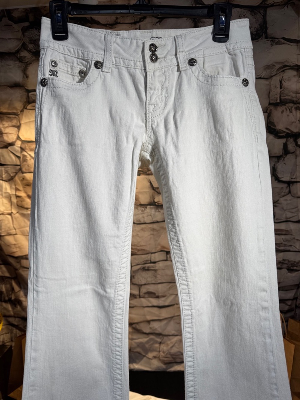 Miss Me White Men's Bootcut Jeans